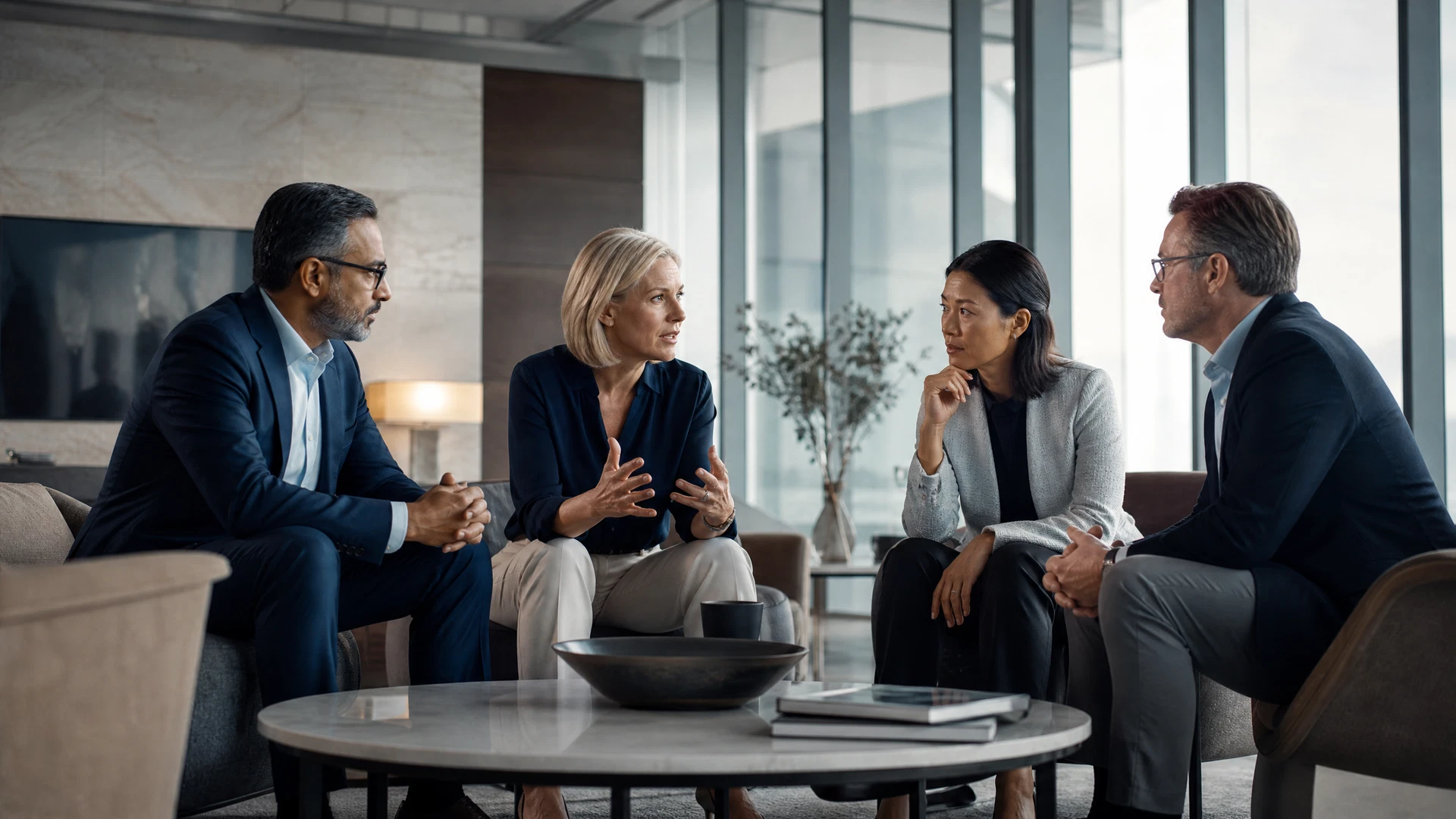 Editorial photograph of executive learning